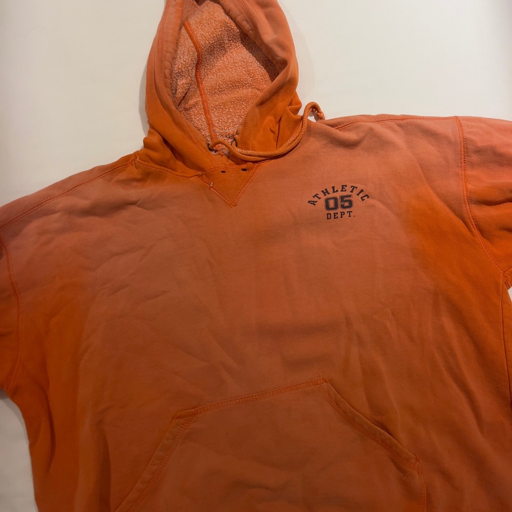 Athletic Works Orange Hoodie Athletic Dept 05 Pullover Sweatshirt Large - Picture 4 of 11